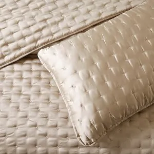 BEDSPREAD KING SIZE GISELE BEIGE SET PILLOWCASES