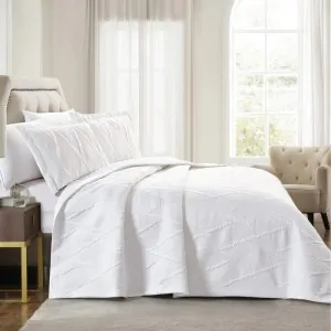 BEDSPREAD KING SIZE LILLY WHITE