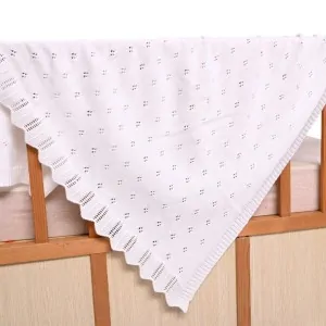 BABY BLANKET COTTON CROWN NATURAL