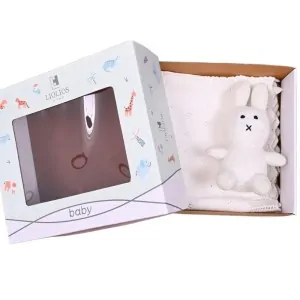 ideal for baby preset baby blanket and ivory bunny toy