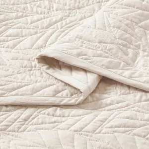 prewashed beige quilted embroidery liolios home in lefko greece
