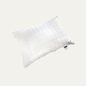 20% goose down and 80% feather sleeping pillow quilted and white