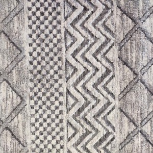 4-seasons carpet, beige-off-white, grey, triangle and line patterns, from Lefko Korinthos Peloponnese