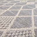 WICKER HALLWAY RUG ECRU GREY SQUARE DIAMONDS STO LEFKO SHOP GREECE