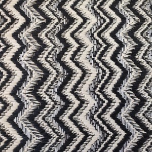 WICKER HALLWAY RUG WHITE BLACK ZIG ZAG AT LEFKO GREECE