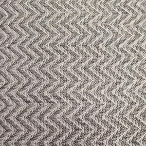 WICKER RUG GREY ECRU ZIG ZAG