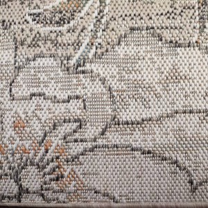 WICKER RUG EARTHY SHADES FLORAL