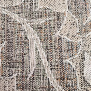 wicker rug floral 160X230cm beige grey