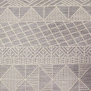 WICKER RUG ECRU GREY ETHNIC PATTERN