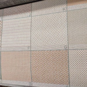 4 SEASON RUG ON OFFER ECRU BEIGE SQUARES WITH ALPHABET IN GREECE