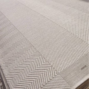 WICKER RUG BEIGE STRIPES WITH ALPHABET LETTERS