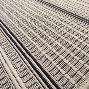 4 SEASON RUG ON OFFER BEIGE WITH BLACK LINES BOHO