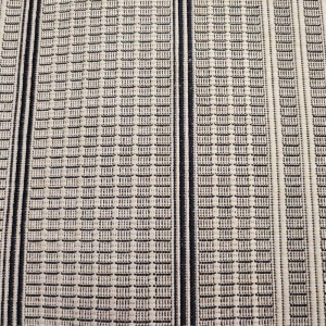 WICKER RUG BEIGE WITH BLACK LINES BOHO