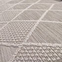 WICKER RUG BEIGE ECRU LARGE SQUARE DIAMONDS