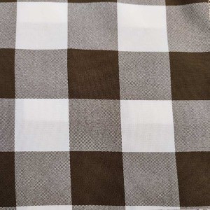 BROWN LARGE CHECKED TABLECLOTH BY SQUARE METER
