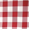 RED LARGE CHECKED TABLECLOTH SEWED BY SQUARE METER