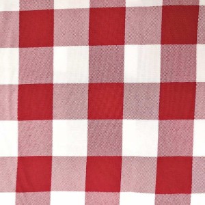 RED LARGE CHECKED TABLECLOTH SEWED BY SQUARE METER