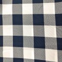NAVY BLUE LARGE CHECKED TABLECLOTH