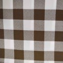 BROWN MEDIUM CHECKED TABLECLOTH AT LEFKO