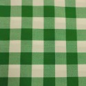 GREEN MEDIUM CHECKED TABLECLOTH FOR GREEK RESTAURANT AT LEFKO