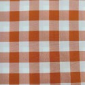 ORANGE MEDIUM CHECKED TABLECLOTH FOR GREEK TAVERN