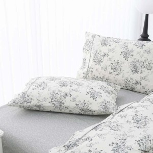 BED SHEET QUEEN SET LUCIA GREY ROSES