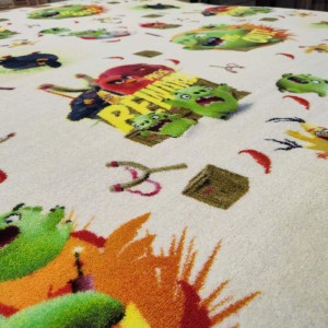 RUG KIDS ROOM WHITE LITTLE ANIMALS