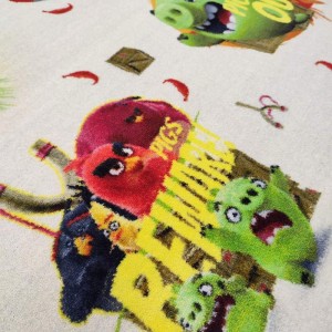 RUG KIDS ROOM WHITE LITTLE ANIMALS