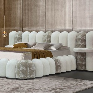 modern wooden bed NEXUS with headboard BY GREEK MANUFACTURER BED ART