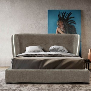 BED INFINITY WITH HEADBOARD AND LED