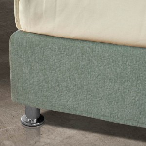 MOON modern wooden bed with blue headboard BY GREEK MANUFACTURER BED ART