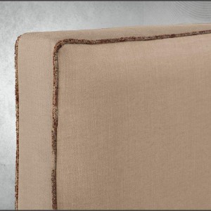 bed made in greece with beige fabric on headboard Oliver from bedart