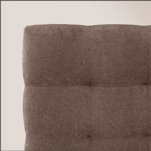 bed made in greece with beige fabric on headboard Sting from bedart