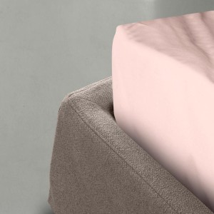 beige fabric covers the wooden bed hypnos