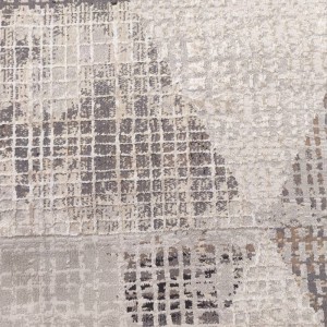 MODERN DURABLE CARPET OFFER BELLAGIO  103390 BY NEWPLAN WHITE AND GREY ABSTRACT PATTERN