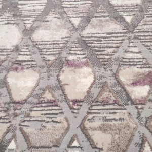 SOFT RUG LIMNOS GREY PURPLE SQUARES 33771-950 OFFER AT LEUKO