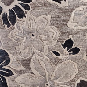 MANCINI CARPET GREY FLORAL BLACK