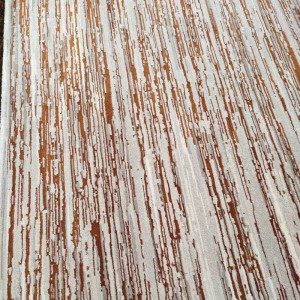BELGIUM RUG PATINA WHITE ORANGE ABSTRACT
