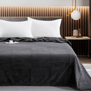 BLANKET JF09 BLACK BY LIOLIOS HOME GREECE IN LEUKO