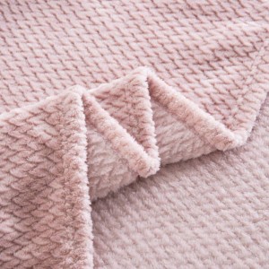 blanket Color: pink
Fabric:300gsm Jacquard Flannel