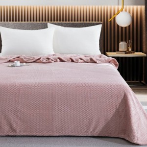 BLANKET JF09 pink BY LIOLIOS HOME GREECE IN LEUKO