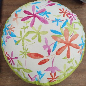 POUF CUSHION GREEN FLORAL