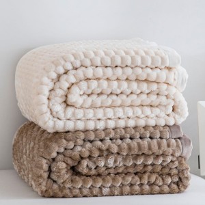 SOFT BLANKET JF13 CREAM and beige by liolios home greece in lefko store