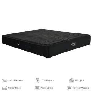 ORION ΣΤΡΩΜΑ EN200 BLACK GLAMOUR high POCKET στο λευκό κορινθος