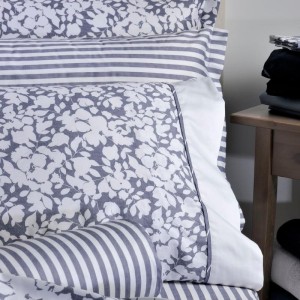 ΣΕΤ ΣΕΝΤΟΝΙΑ ΦΛΟΡΑΛ ELVIRA ΜΠΛΕ Down Town από 100% Βαμβάκι Σατέν Πενιέ