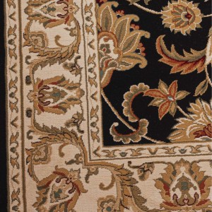 Black, creme patterned classic rug by Klonaras carpets brand in Greece Orian 045