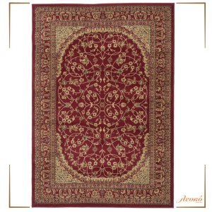 Bordeaux, beige, brown classic pattern Atlantis greek carpet 1901