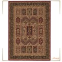 Classic Milano carpet, church pattern type, in burgundy, beige, brown