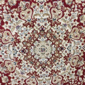 CLASSIC DURABLE CARPET OFFER WITH CENTRAL RED PATTERN