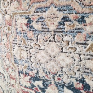 Sonata series by Atlantis Carpets 1707 with a classic design light blue and cream